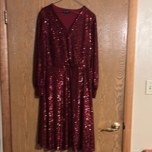 NWOT Tahari Size 12 Sparkle LS Dress